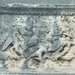 France, Orange, roman triumph arc, relief with battle scene